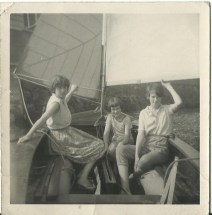 Sisters Sue, Frances and Caroline in the Enterprise