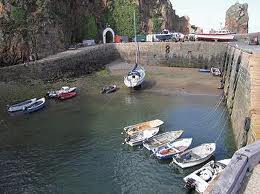 The harbour on Sark where we dried out on the beach at low tide.