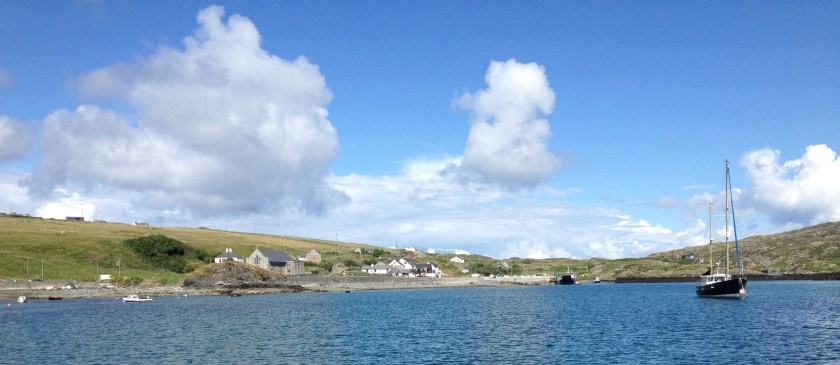 The inner harbour, Inishboffin, where the pub is