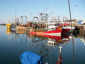 The view from the cockpit at Port Ellen