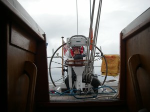 Jean-Jacques seizes a quiet moment for a cigarette