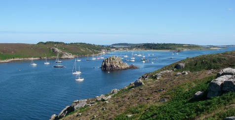 New Grimsby Sound from Bryher, Spring Fever on the far left