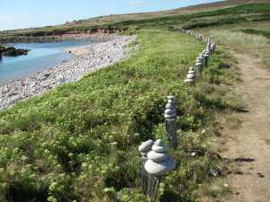 Informal sculpture - couldn't resist adding our own stones