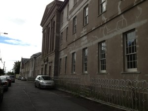 Empty building on Compass Hill, near where the Military Barracks was demolished in1922