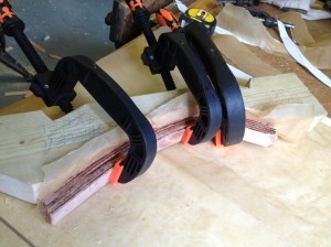 Glued and clamped