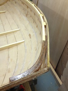 Gunwale and spacers fitted