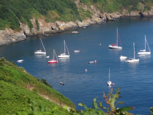 Moored at Sark (Spring Fever to the right of red boat).