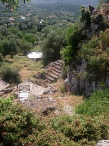 An ancient flight of steps was part of the site. (Click to see full size)