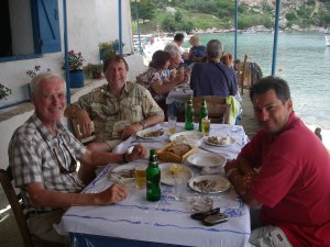 Lunch on the Paliki peninsular: l to r Martin, Bill, Attilio.