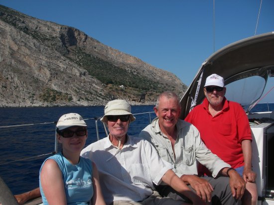 Hard to imaginew the violent storms as we rounded Cape Malea (in the background).
