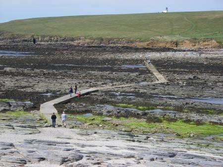 Causeway to the Norse village on Brough o' Birsay