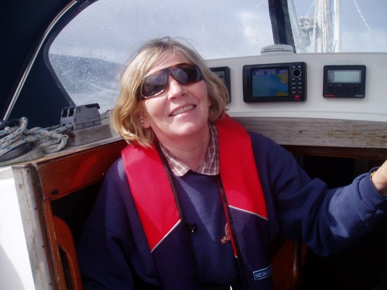 Chris at anchor in Drumbuie