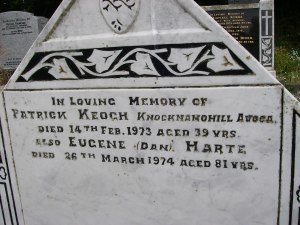 Dan Harte's gravestone