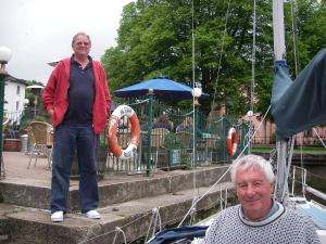 Dropping off David at Totnes