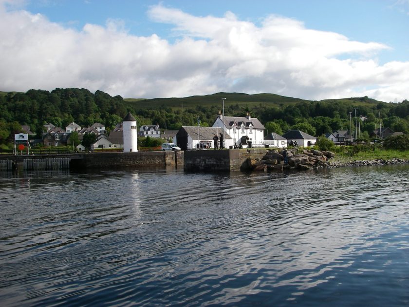 Leaving the harbour at Corpach
