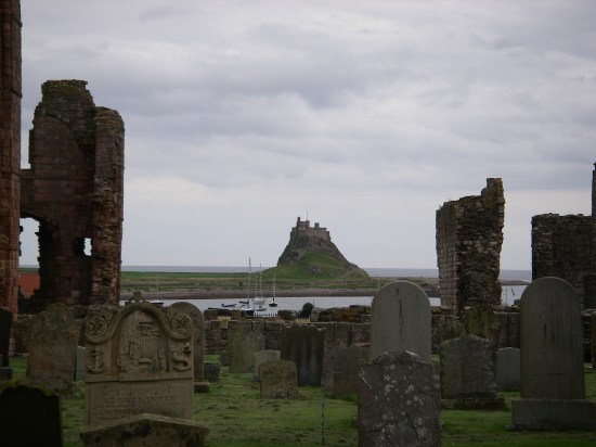 Lindisfarne Castle from the ruins of the abbey.