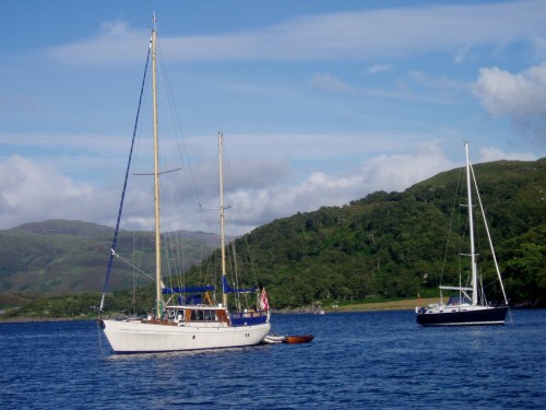 The anchorage in Loch Drumbuie