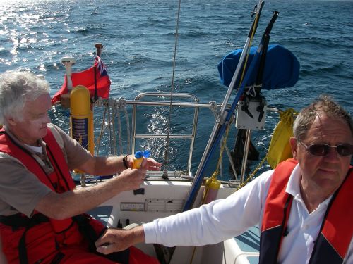 Sun block needed on the sail to Westray