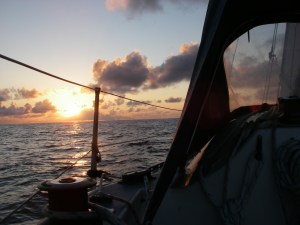 Sunset after passing Lands End